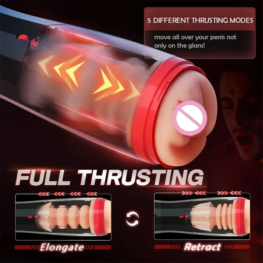 Telescopic Male Masturbation Cup Vibrating for Men